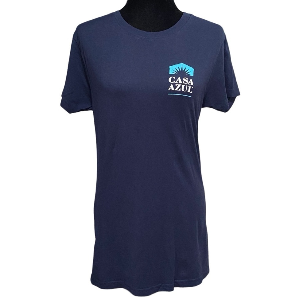 Casa Azul Tequila Promo T-Shirt XL Blue Cotton Logo Graphic Tee